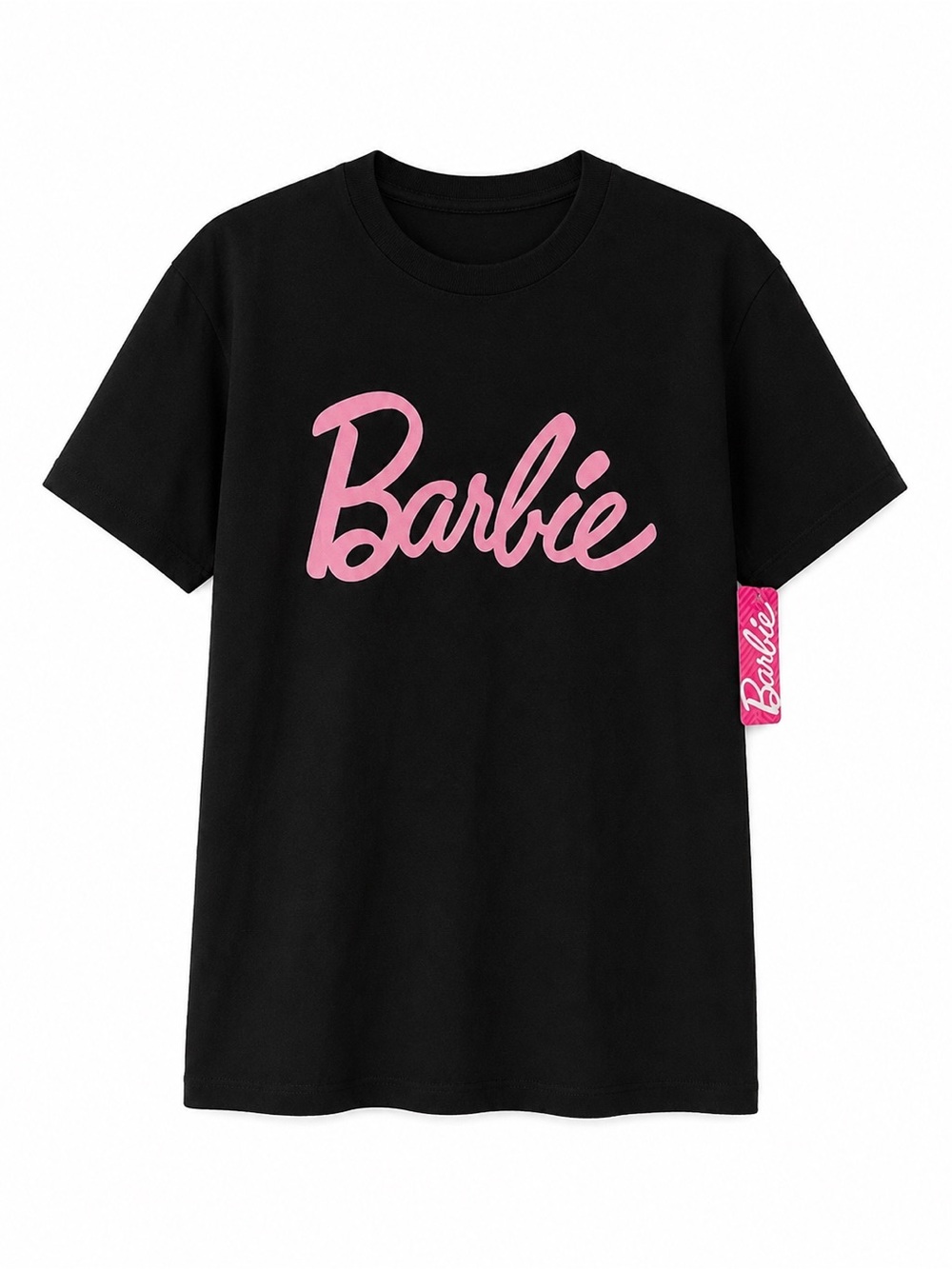 Barbie Black Tee with Pink Script